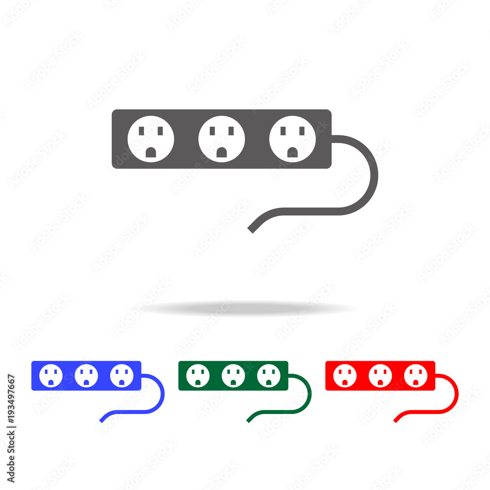 Poster electrical socket sign icon. elements in multi colored icons for mobile concept and web apps. icons 
