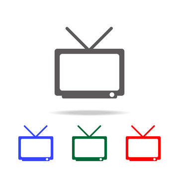 Tv Icon. Elements in multi colored icons for mobile concept and web apps. Icons for website design and development, app development