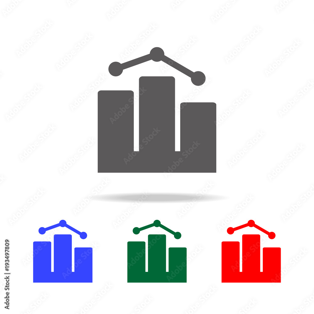 Poster graph icon in trendy icon. elements in multi colored icons for mobile concept and web apps. icons fo