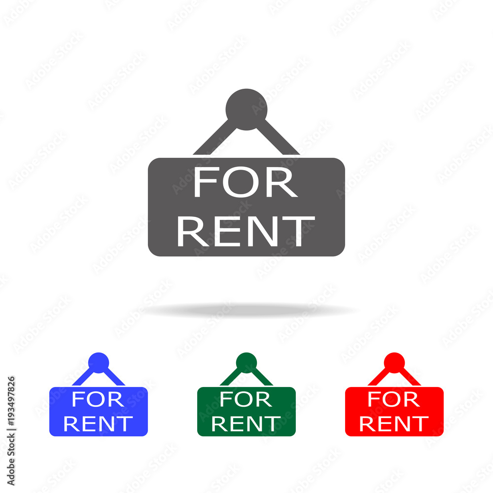 Poster signboard for rent icon. elements in multi colored icons for mobile concept and web apps. icons for 