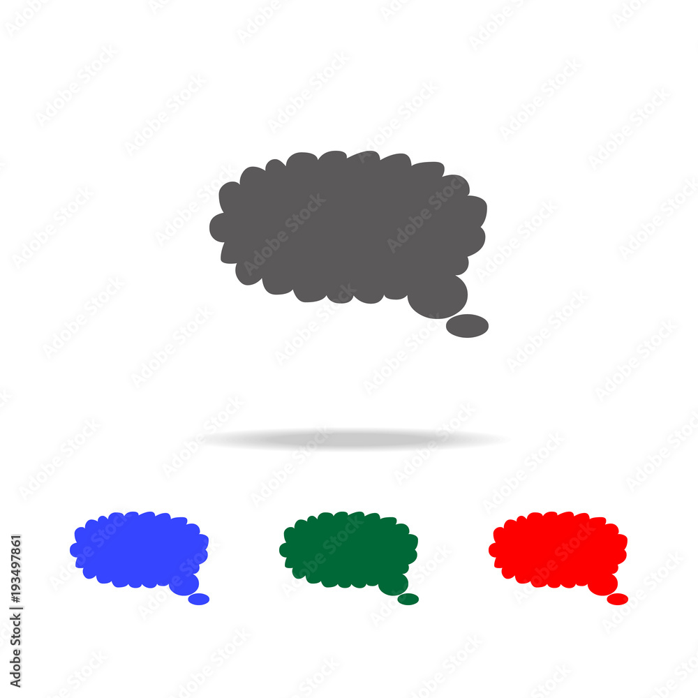 Poster speech bubble icon. elements in multi colored icons for mobile concept and web apps. icons for websi