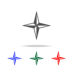 star icon, ranking mark with four rays. Elements in multi colored icons for mobile concept and web apps. Icons for website design and development, app development