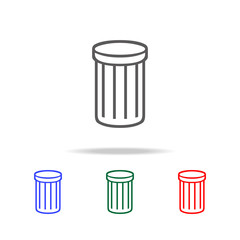 Trash bin icon. Elements in multi colored icons for mobile concept and web apps. Icons for website design and development, app development