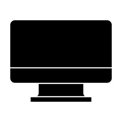 monitor computer technology device wireless vector illustration  black and white graphic  