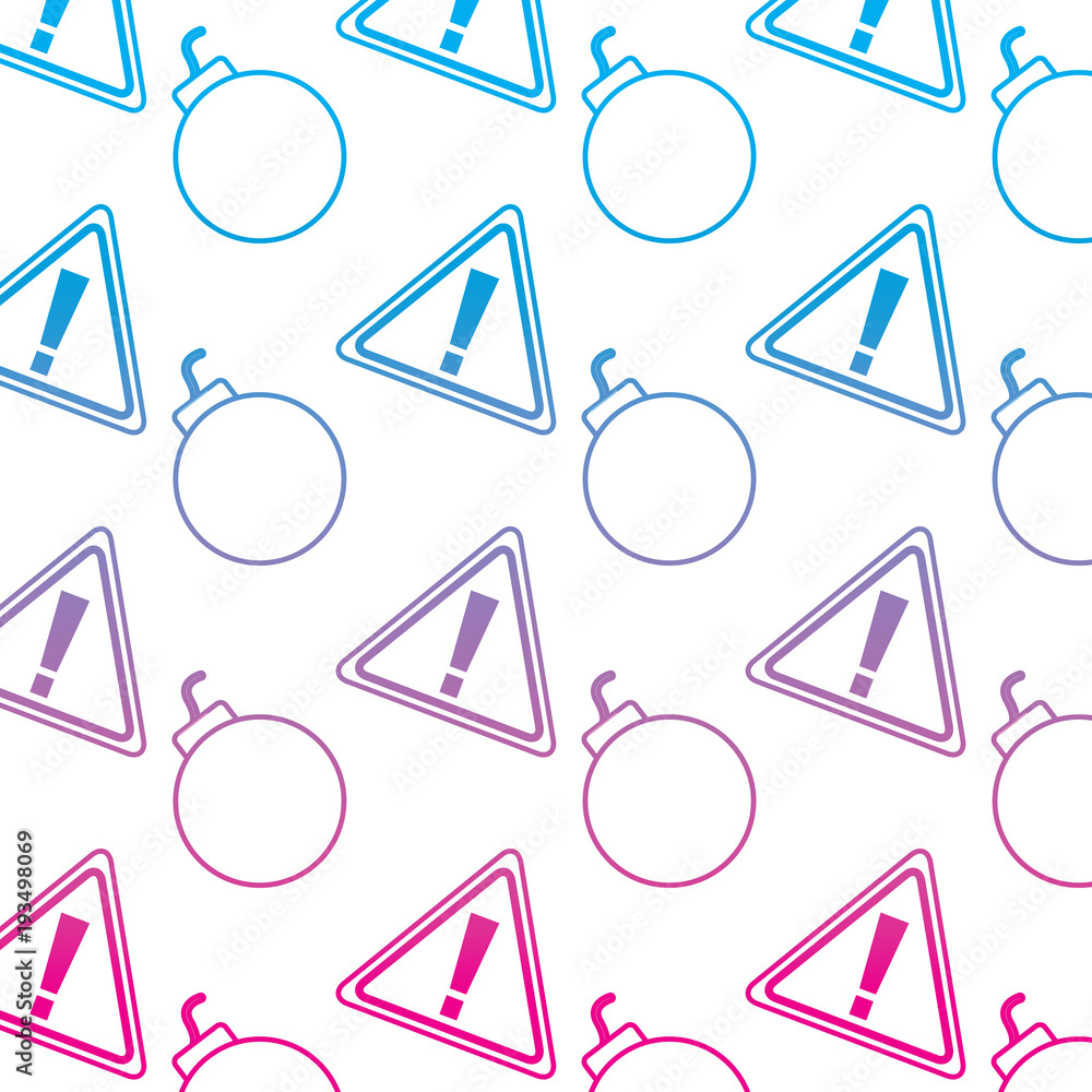 Poster bomb warning alert error sign pattern image