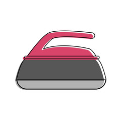 curling stone winter sports related icon image vector illustration design 