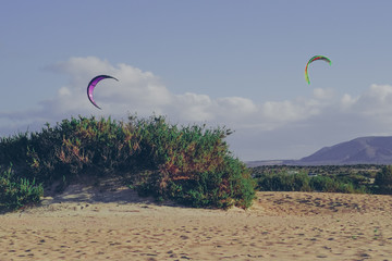 Kitesurf in Corralejo, one of the best beaches in Fuerteventura