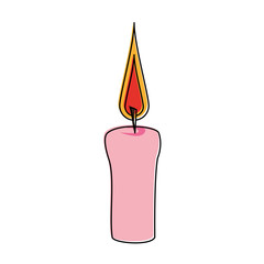 single candle icon image vector illustration design 