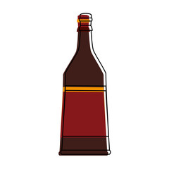 liquor bottle with blank label icon image vector illustration design 