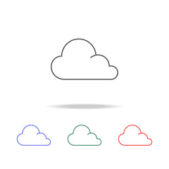 Cloud line icon. Elements in multi colored icons for mobile concept and web apps. Icons for website design and development, app development