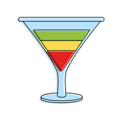 tropical cocktail drink icon image vector illustration design 