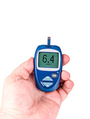 Glucometer with numbers