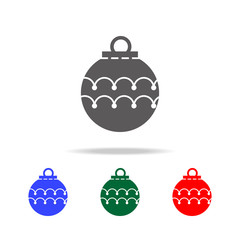 Toy ball for holiday fir-tree Icon. Elements in multi colored icons for mobile concept and web apps. Icons for website design and development, app development