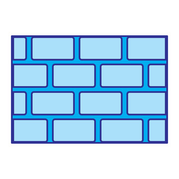 brick wall blocks construction concret image vector illustration blue image