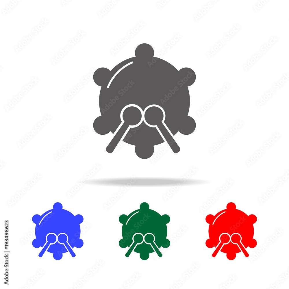 Poster snare drum icon. elements in multi colored icons for mobile concept and web apps. icons for website 
