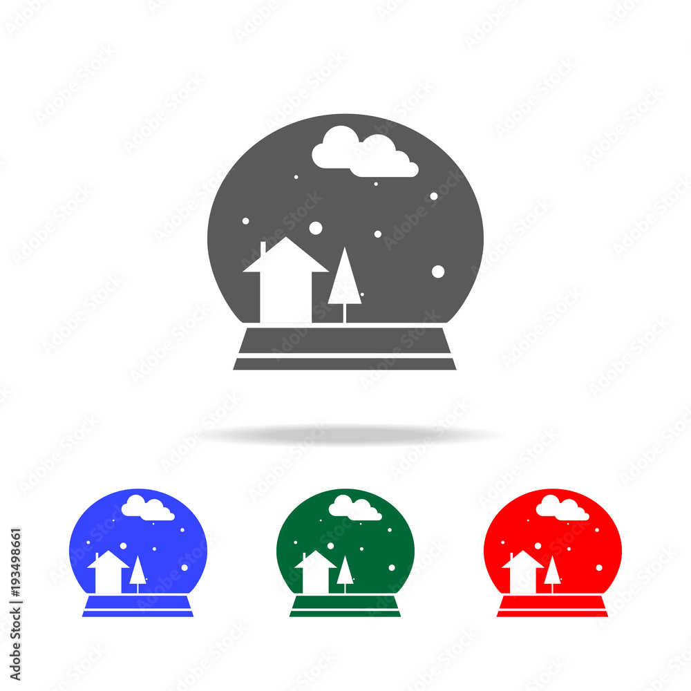 Poster snow ball icon. elements in multi colored icons for mobile concept and web apps. icons for website d