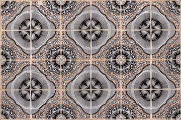 Ancient geometric tile pattern