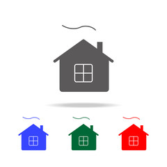 Village house silhouette icon. Elements in multi colored icons for mobile concept and web apps. Icons for website design and development, app development