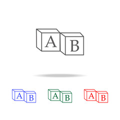 A B cube icon. Elements in multi colored icons for mobile concept and web apps. Icons for website design and development, app development