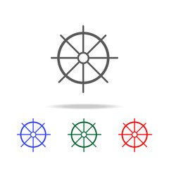 Ship steering wheel icon. Elements in multi colored icons for mobile concept and web apps. Icons for website design and development, app development