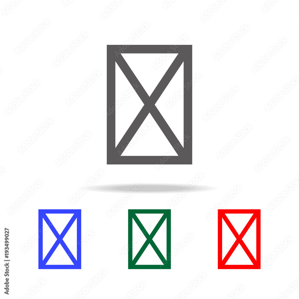 Poster box sign icon. elements in multi colored icons for mobile concept and web apps. icons for website de