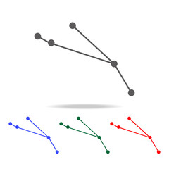 Aries constellation icon of zodiac sign. Elements in multi colored icons for mobile concept and web apps. Icons for website design and development, app development