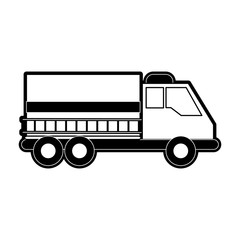 fire truck firefighting related icon image vector illustration design  black and white