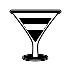 martini cocktail drink icon image vector illustration design  black and white