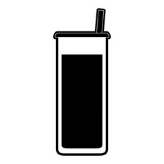 cocktail drink icon image vector illustration design  black and white