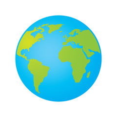 Fototapeta na wymiar globe world earth planet map icon vector illustration