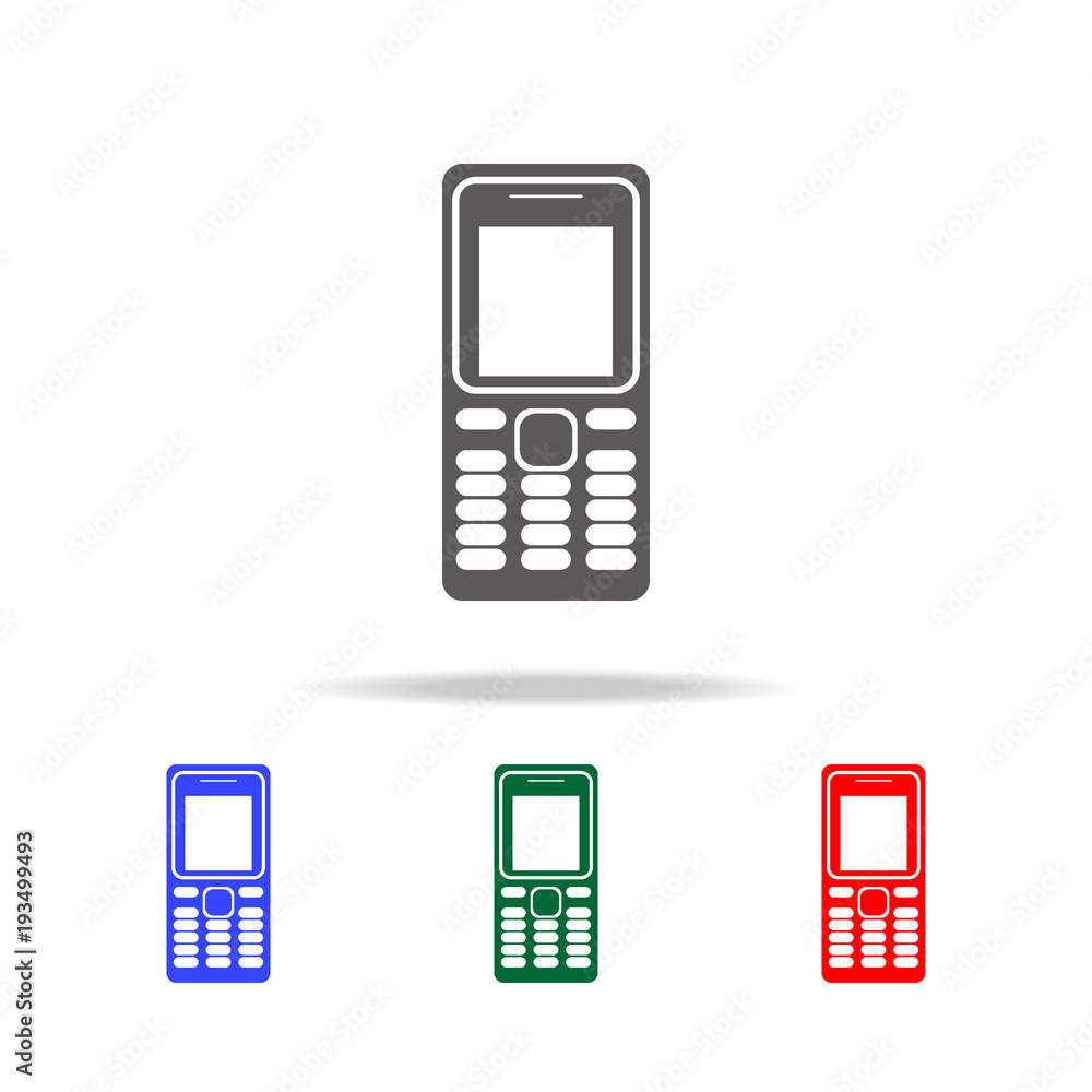 Poster old mobile phone icon. elements in multi colored icons for mobile concept and web apps. icons for we