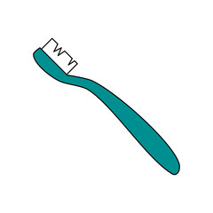 Toothbrush dental hygiene icon vector illustration graphic design
