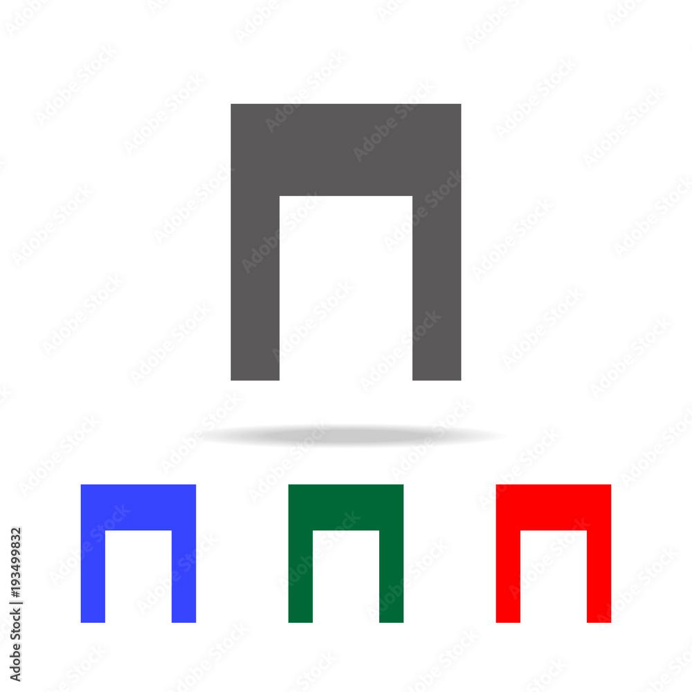 Poster music note icon. Elements in multi colored icons for mobile concept and web apps. Icons for website design and development, app development