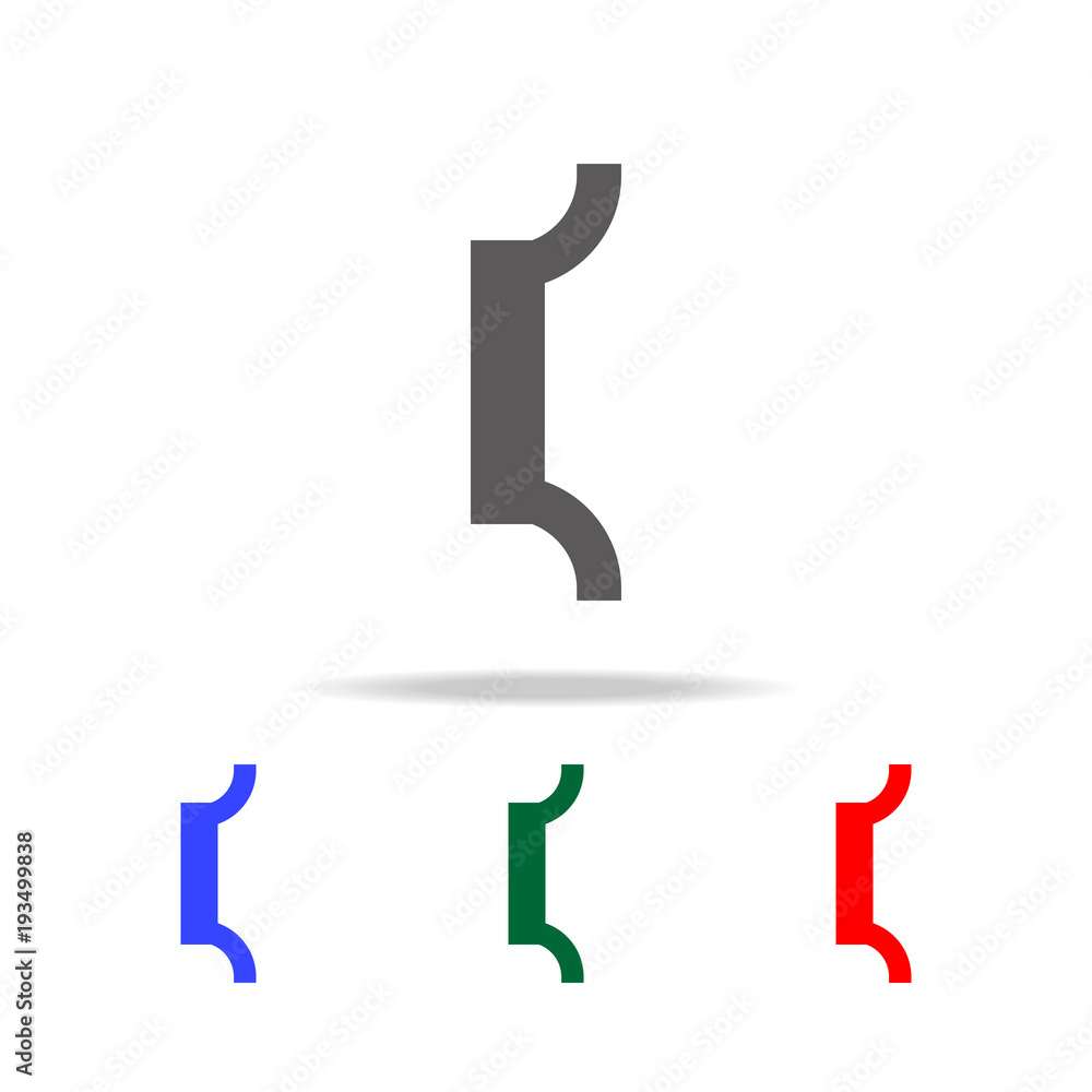 Poster music note icon on white background. Elements in multi colored icons for mobile concept and web apps. Icons for website design and development, app development