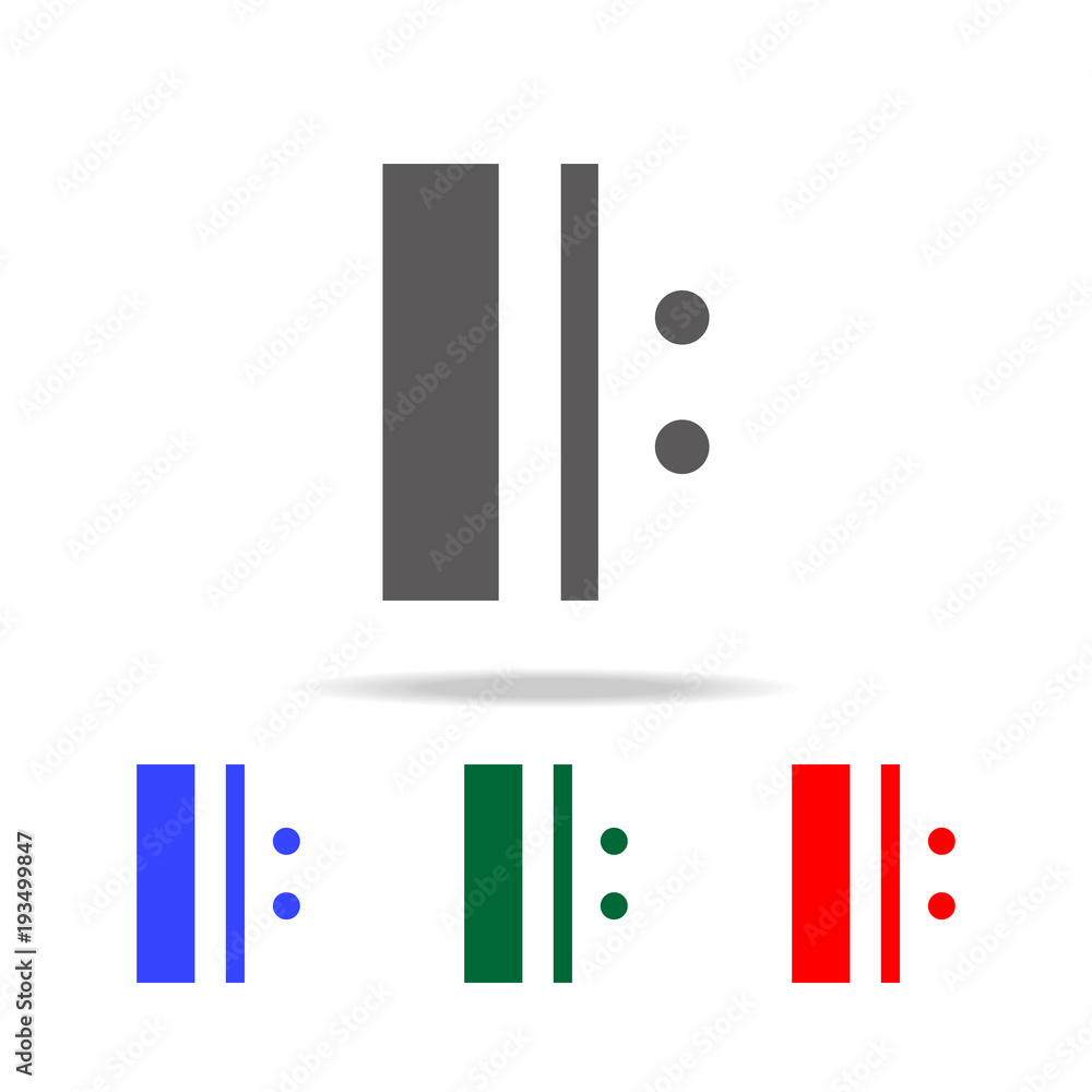 Poster music note icon. Elements in multi colored icons for mobile concept and web apps. Icons for website design and development, app development