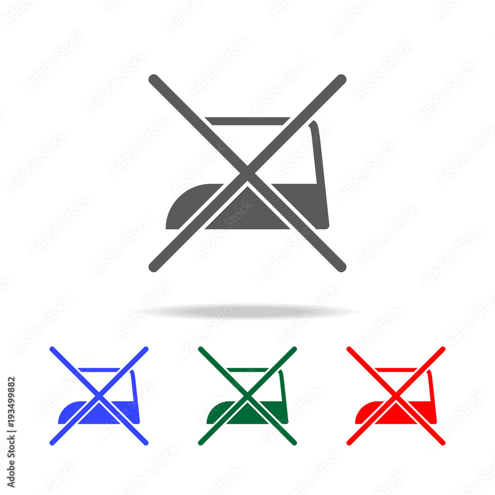 Poster do not iron. elements in multi colored icons for mobile concept and web apps. icons for website desi