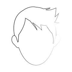 Guy face cartoon icon vector illustration graphic design