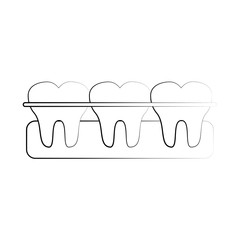 Odontology dental braces icon vector illustration graphic design