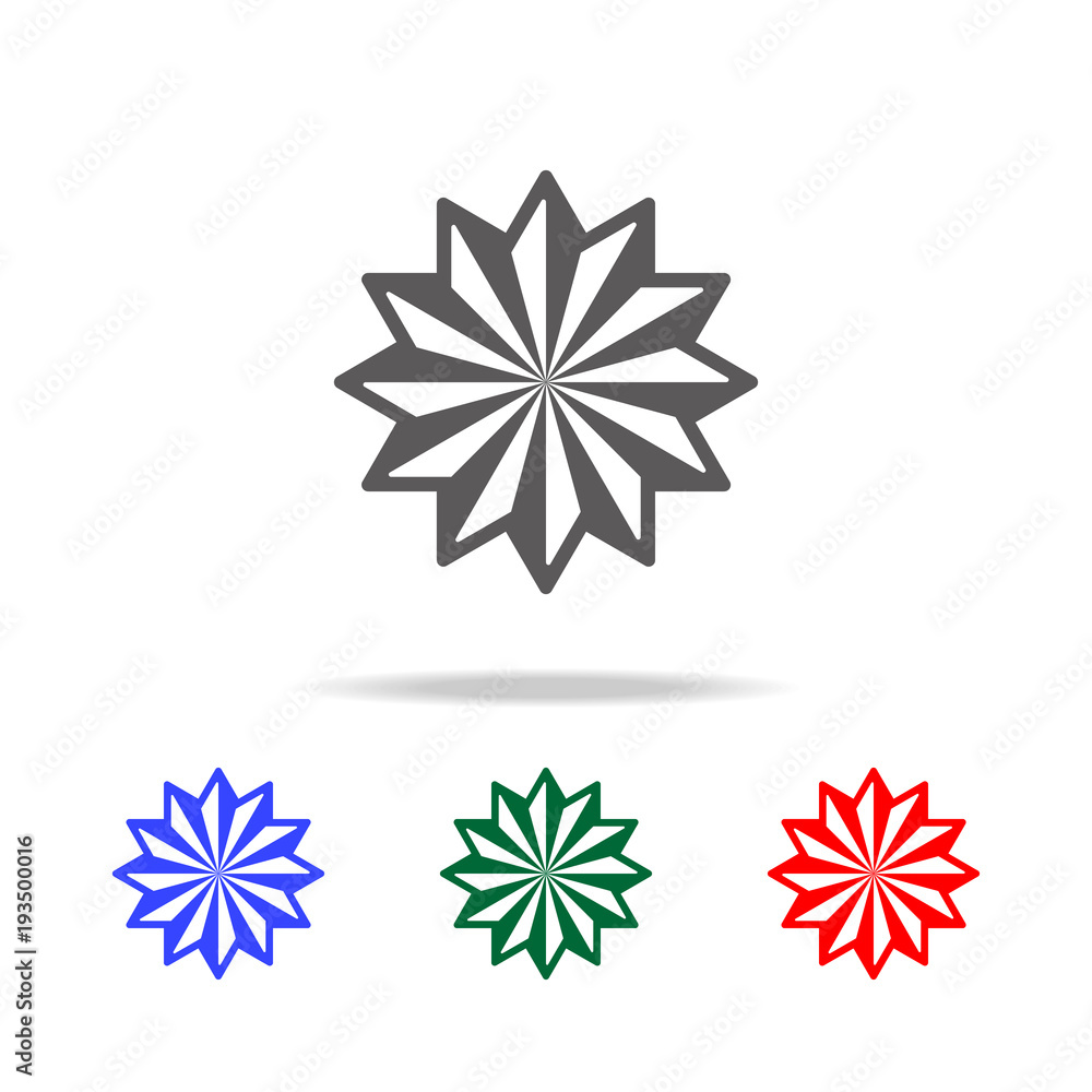 Poster star twelve icon. elements in multi colored icons for mobile concept and web apps. icons for website