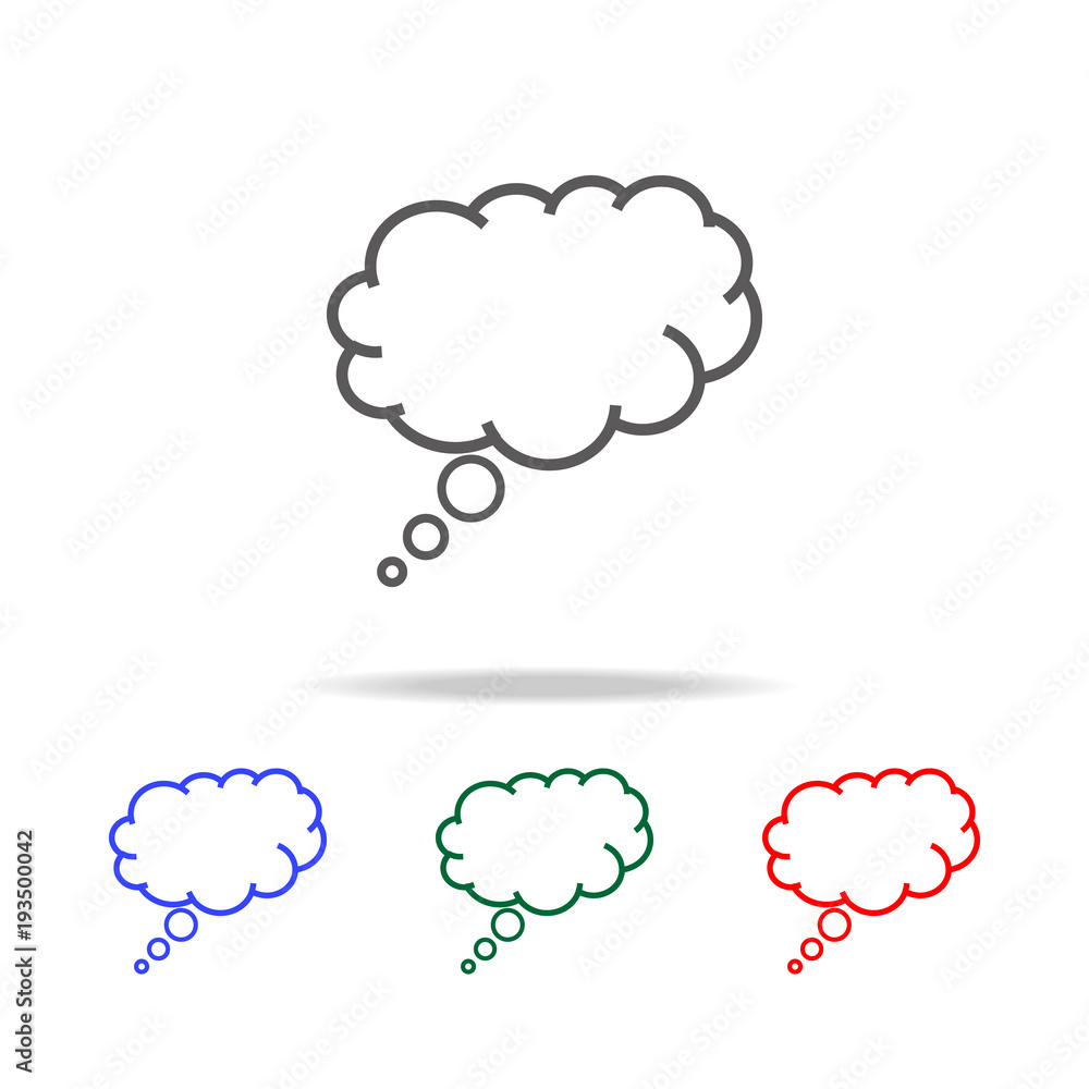 Poster think bubble icon. elements in multi colored icons for mobile concept and web apps. icons for websit