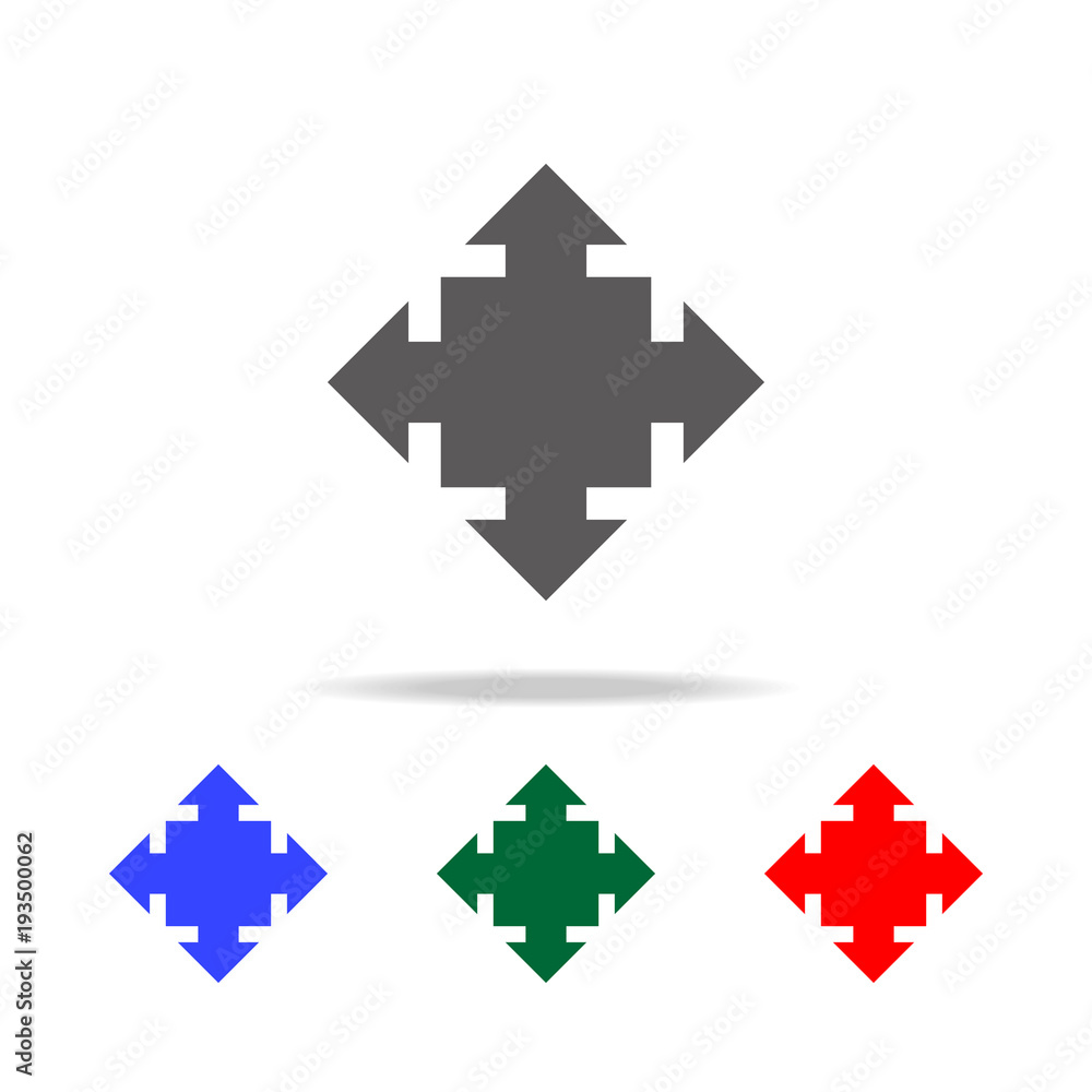 Poster arrows in four directions icon. elements in multi colored icons for mobile concept and web apps. ico