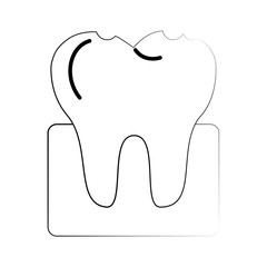 Tooth broken isolated icon vector illustration graphic design