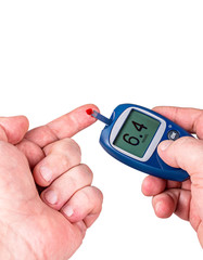 Drop of blood glucose