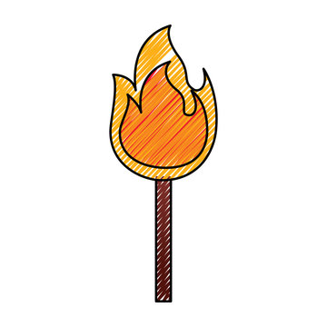 fire stick burn hot flame icon vector illustration drawing graphic Stock  Vector | Adobe Stock