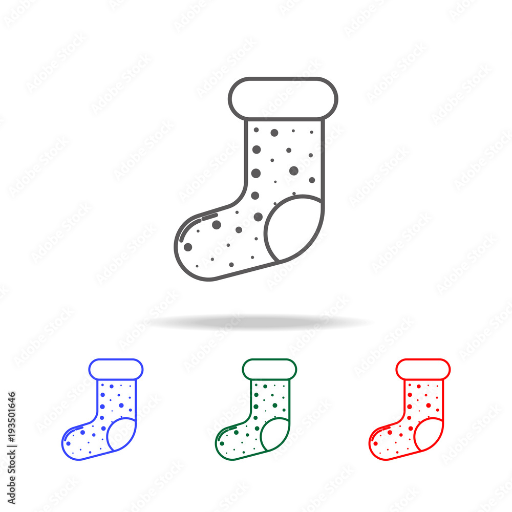 Poster sockss line icon. elements in multi colored icons for mobile concept and web apps. icons for website
