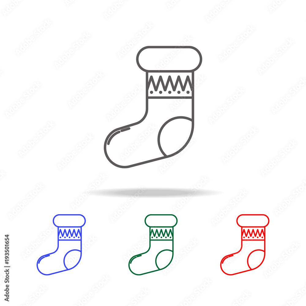 Poster sockss line icon. elements in multi colored icons for mobile concept and web apps. icons for website
