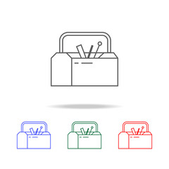 toolbox line icon. Elements in multi colored icons for mobile concept and web apps. Icons for website design and development, app development
