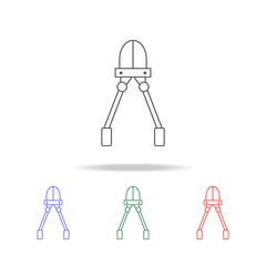 construction wire cutters line icon. Elements in multi colored icons for mobile concept and web apps. Icons for website design and development, app development