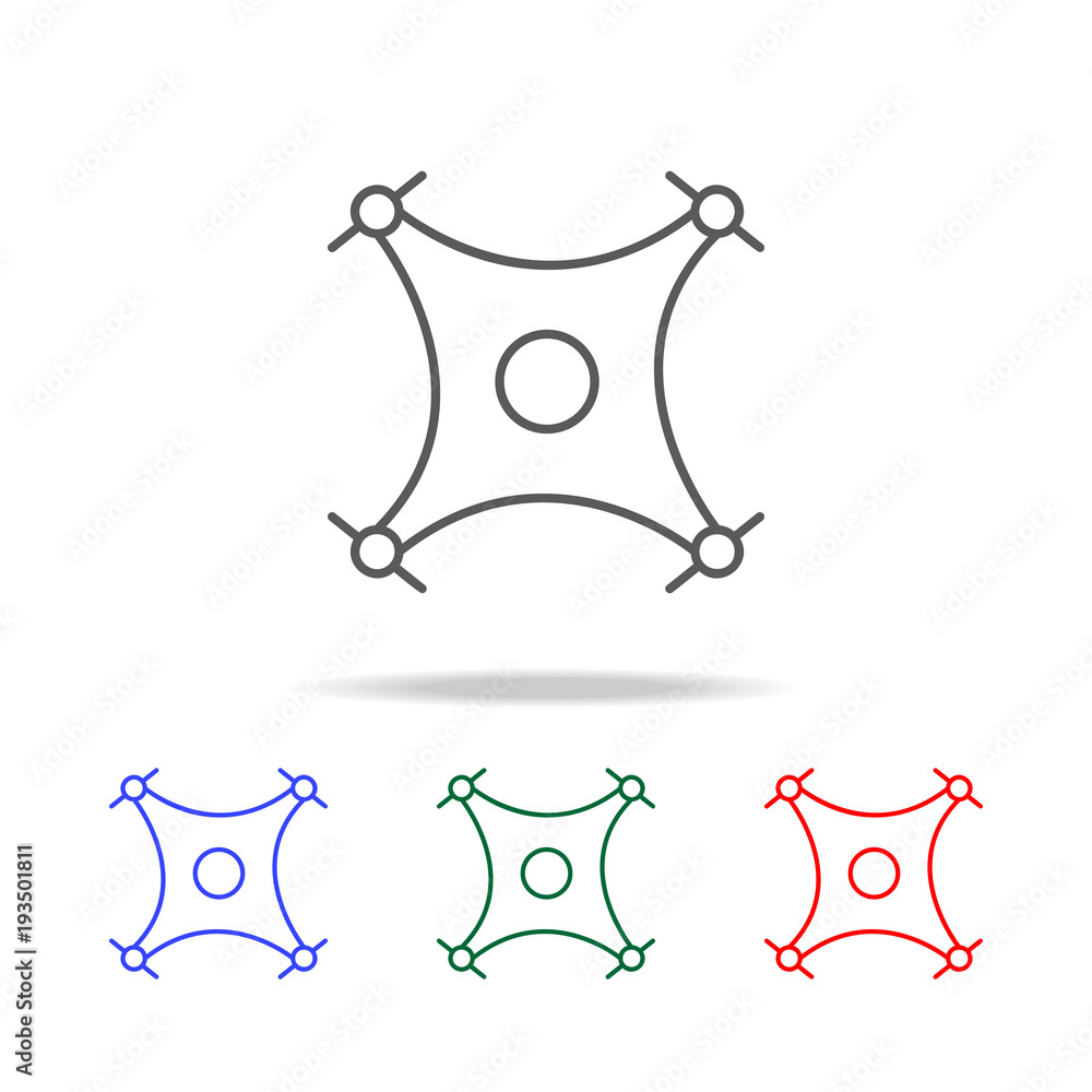 Poster drone line icon. elements in multi colored icons for mobile concept and web apps. icons for website 