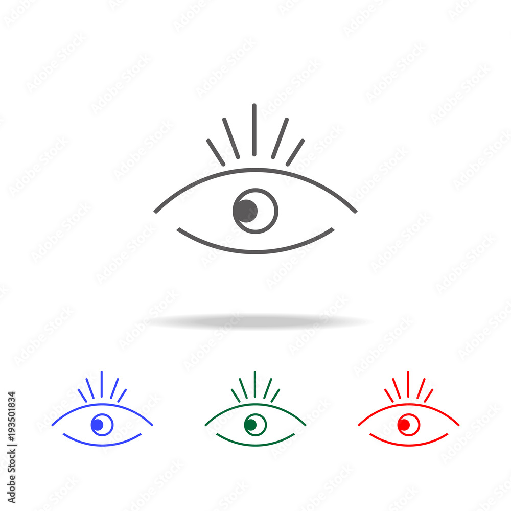 Poster eye line icon. elements in multi colored icons for mobile concept and web apps. icons for website de